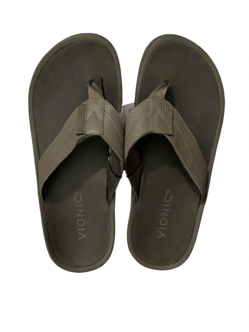 Vionic Men’s Wyatt Flip Flop Sandals in Charcoal Grey Size 7